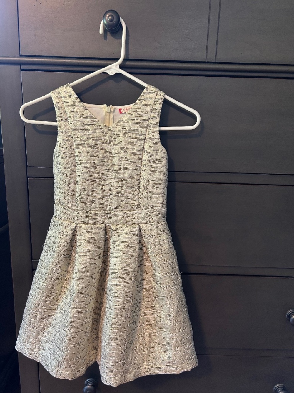 Ruby & Bloom Gold Dress Girls 8 Special Occasion